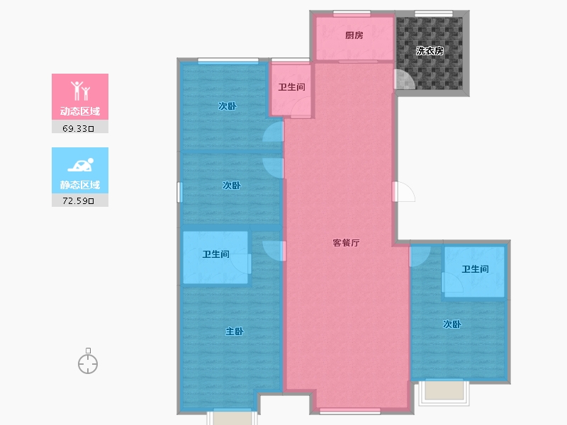 河北省-保定市-嘉禾·复兴公馆-137.24-户型库-动静分区