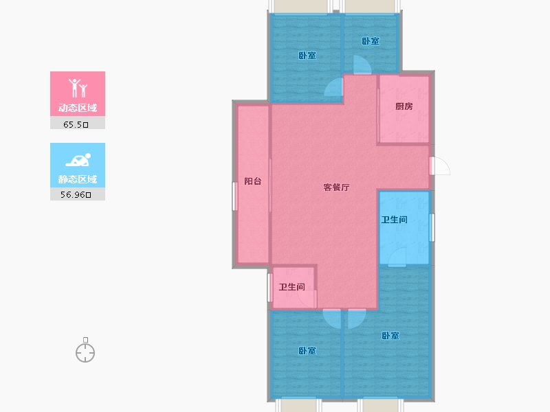 湖北省-武汉市-城投联投誉江南-112.77-户型库-动静分区