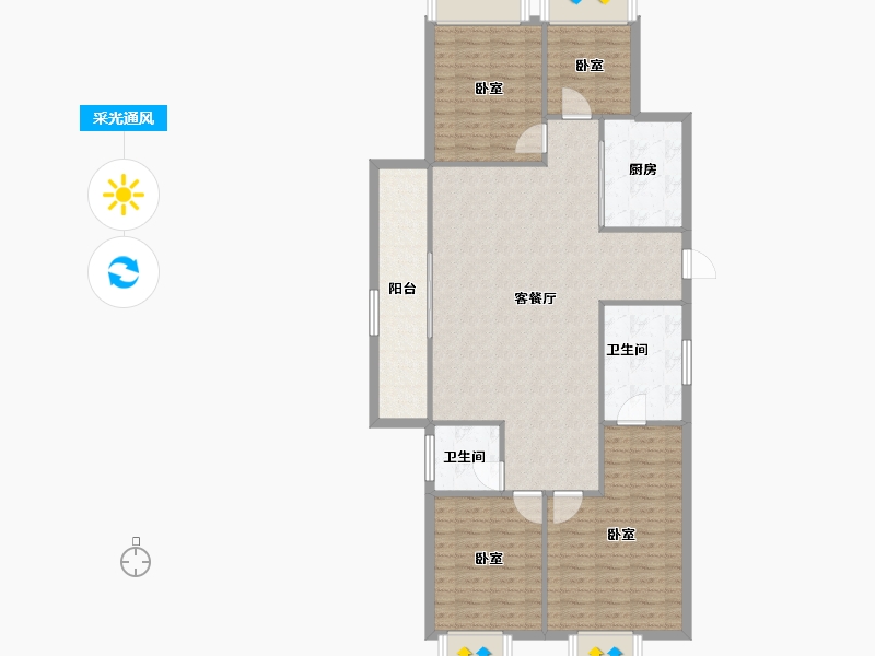 湖北省-武汉市-城投联投誉江南-112.77-户型库-采光通风