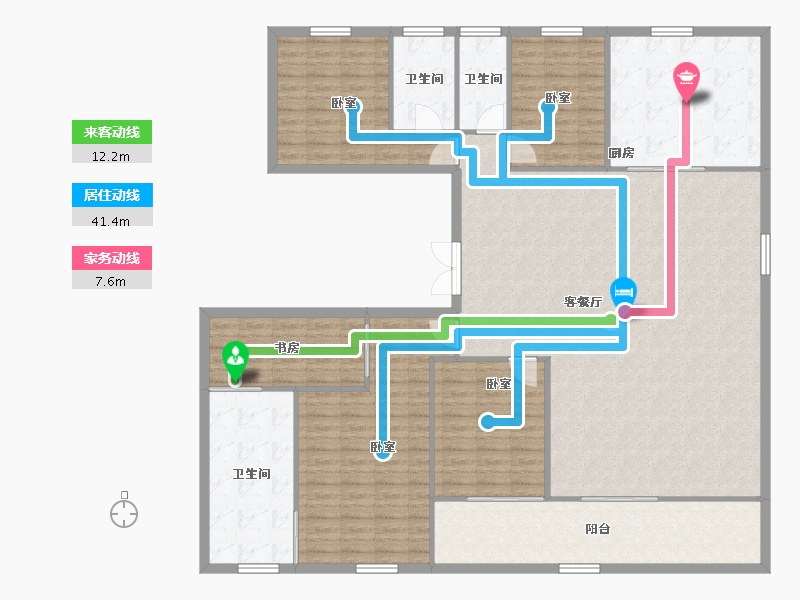 湖北省-武汉市-香港置地·元庐-189.48-户型库-动静线