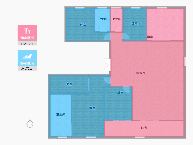 湖北省-武汉市-香港置地·元庐-189.48-户型库-动静分区