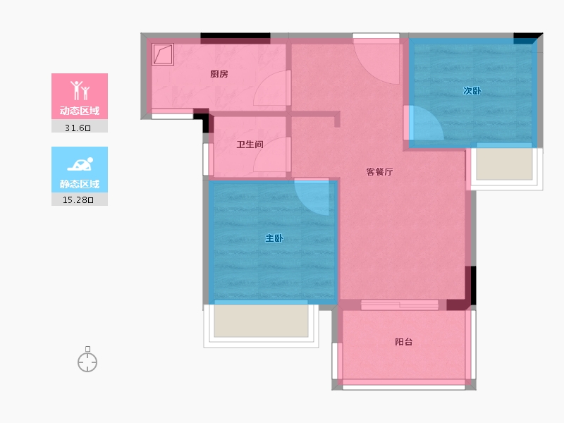 重庆-重庆市-四面山国际康养云城-41.13-户型库-动静分区