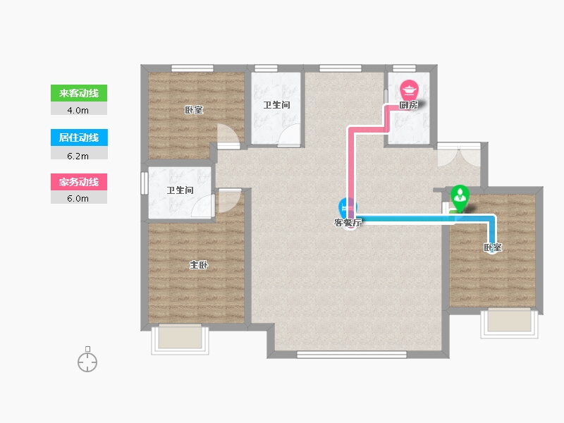 河北省-保定市-嘉禾·复兴公馆-103.30-户型库-动静线