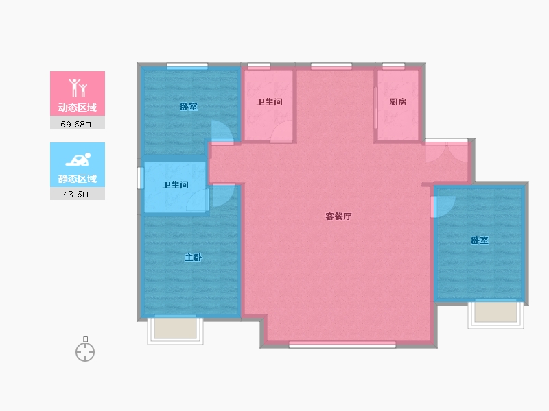 河北省-保定市-嘉禾·复兴公馆-103.30-户型库-动静分区