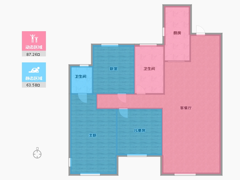 黑龙江省-哈尔滨市-中海天誉-140.00-户型库-动静分区