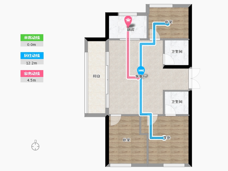 福建省-福州市-保利阅江台-73.03-户型库-动静线