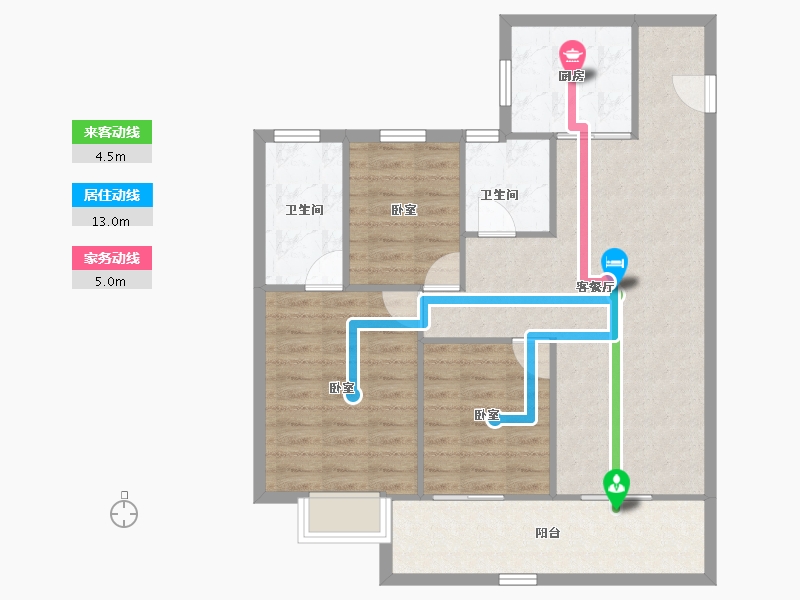 河南省-郑州市-正弘璟云筑-86.03-户型库-动静线