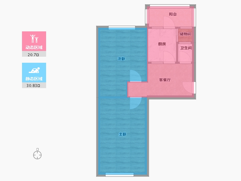 辽宁省-沈阳市-秀山社区-59.00-户型库-动静分区