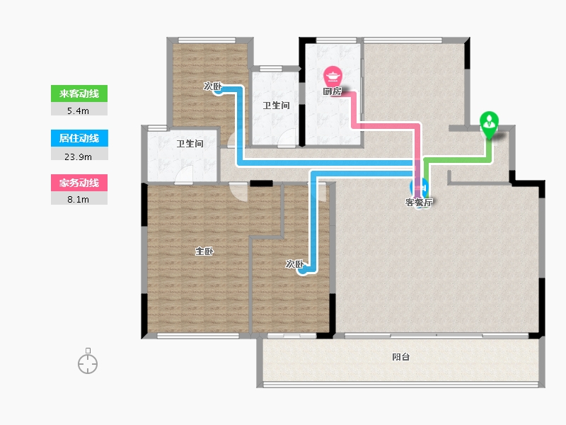 浙江省-杭州市-华昭府-203.68-户型库-动静线