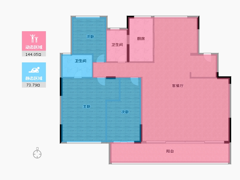 浙江省-杭州市-华昭府-203.68-户型库-动静分区