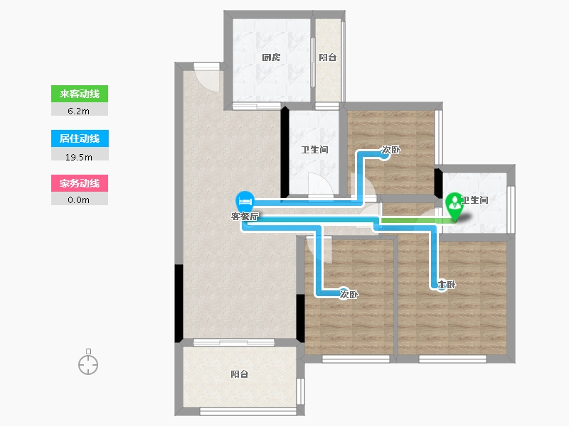 四川省-宜宾市-金域华庭-74.06-户型库-动静线