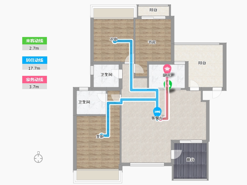 四川省-成都市-香颂湖国际社区-102.00-户型库-动静线