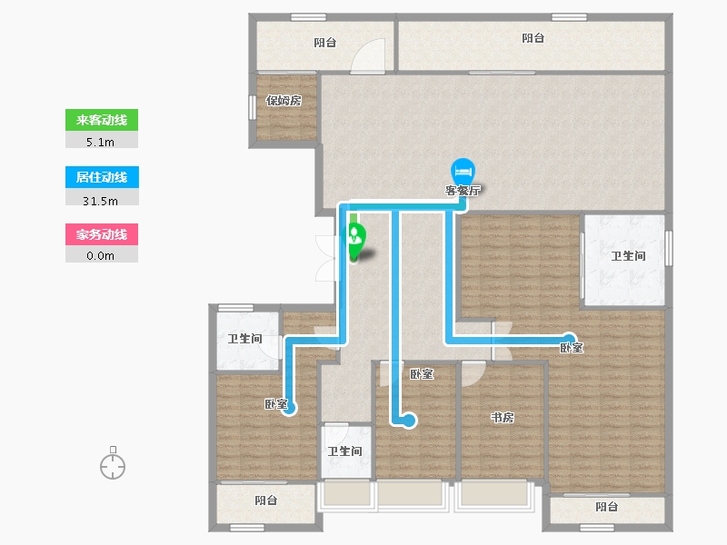 湖南省-长沙市-万科松湖天地-192.99-户型库-动静线