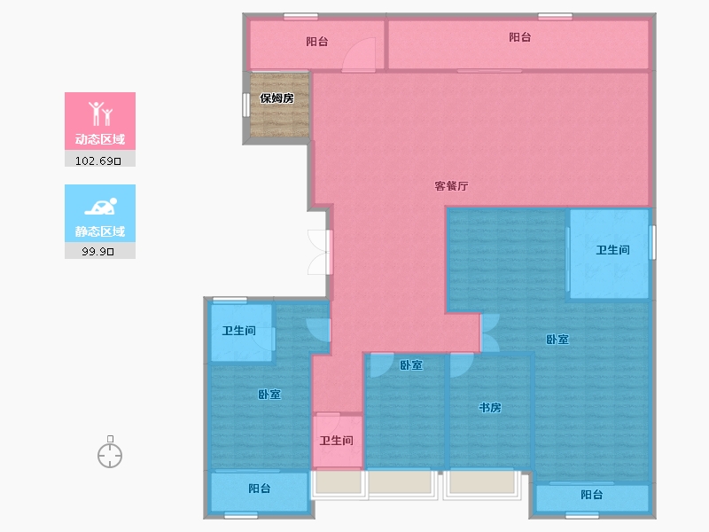 湖南省-长沙市-万科松湖天地-192.99-户型库-动静分区