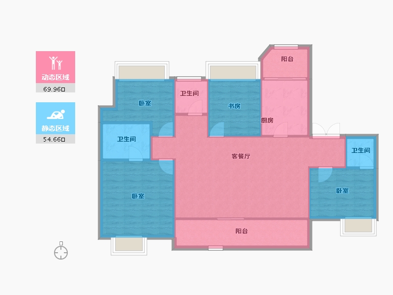 重庆-重庆市-中粮天悦壹号-114.31-户型库-动静分区