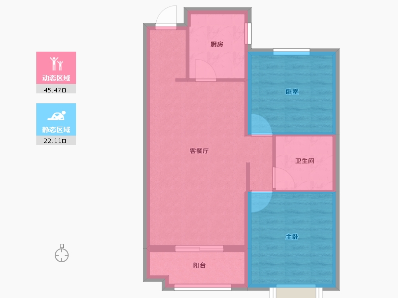 山西省-太原市-华峪南区-60.39-户型库-动静分区