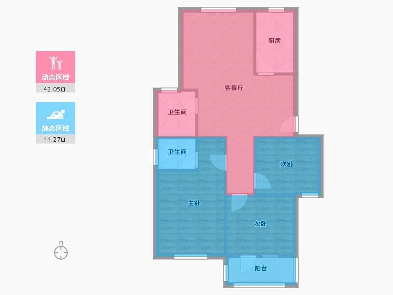 江苏省-苏州市-梅石小区-100.00-户型库-动静分区