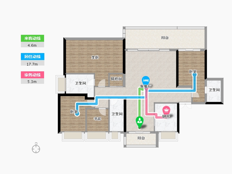 广东省-东莞市-华侨城松湖原岸-155.63-户型库-动静线