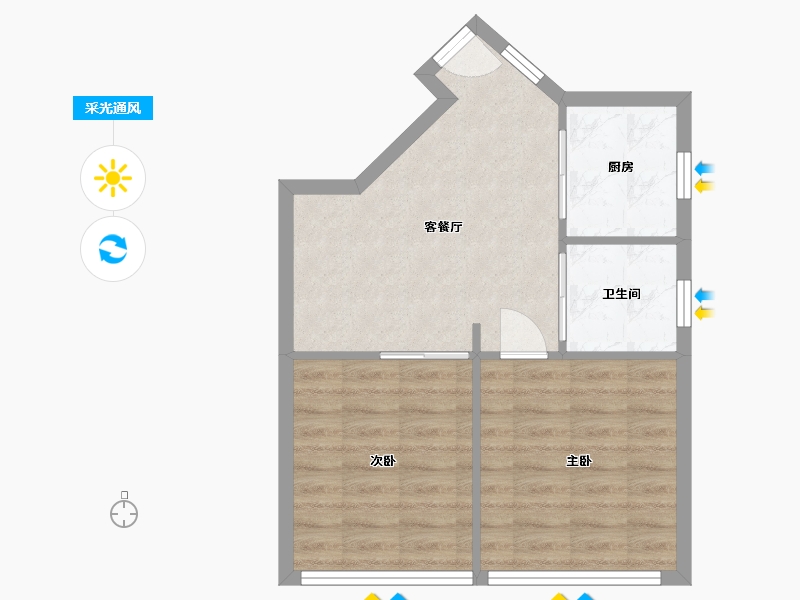 上海-上海市-凤庆小区-49.60-户型库-采光通风