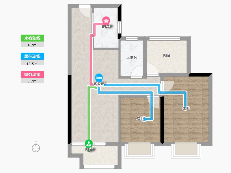 广东省-惠州市-中海寰宇时代花园-65.49-户型库-动静线