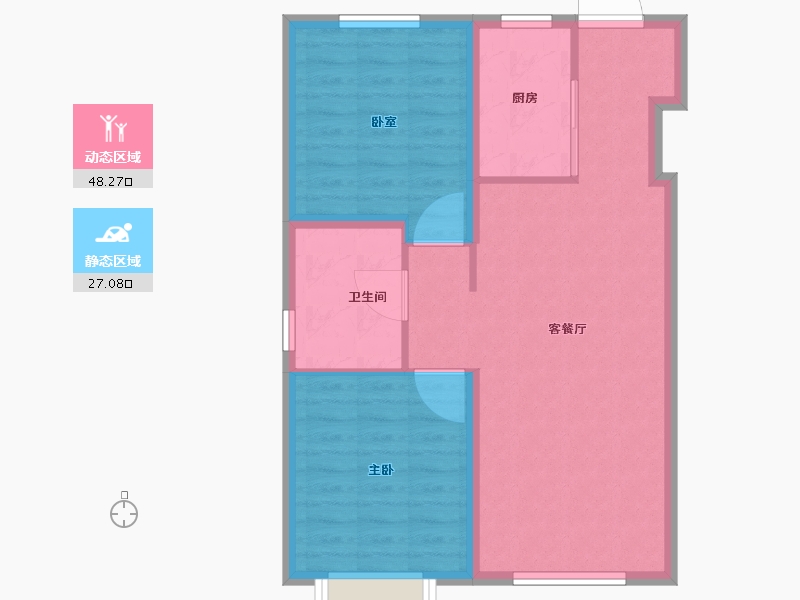 山西省-太原市-中海寰宇时代-68.00-户型库-动静分区