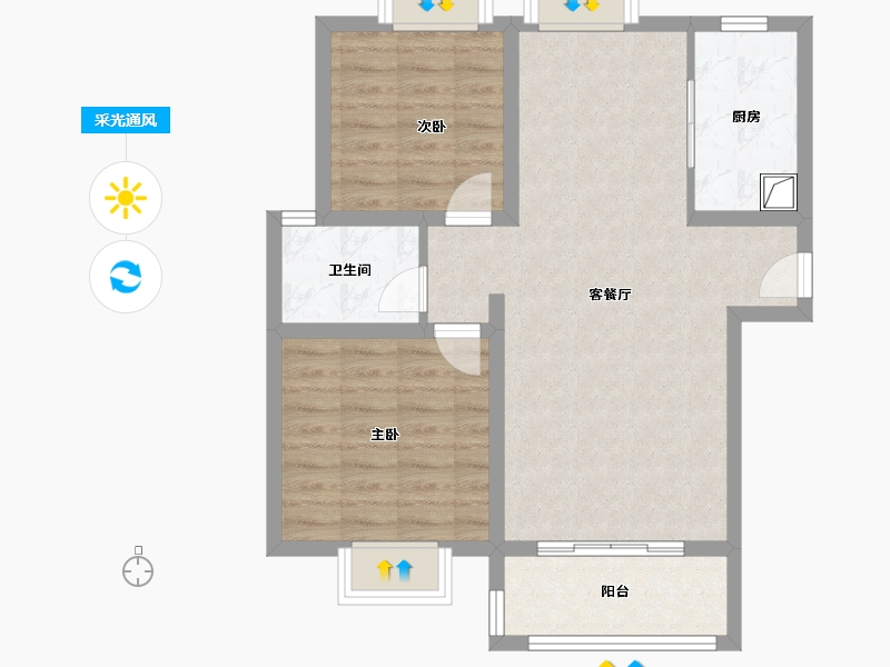 江苏省-无锡市-仙河苑三期-西区-71.37-户型库-采光通风