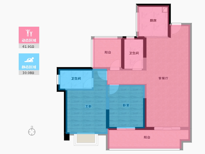 广东省-惠州市-星河冠誉府-81.60-户型库-动静分区