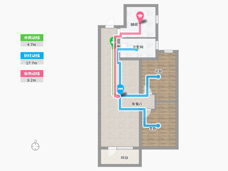 山东省-青岛市-尚嘉中心-76.96-户型库-动静线