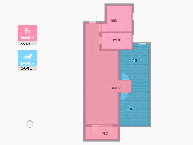 山东省-青岛市-尚嘉中心-76.96-户型库-动静分区