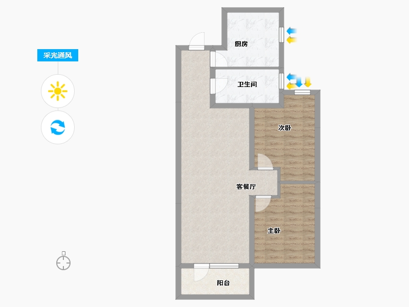 山东省-青岛市-尚嘉中心-76.96-户型库-采光通风