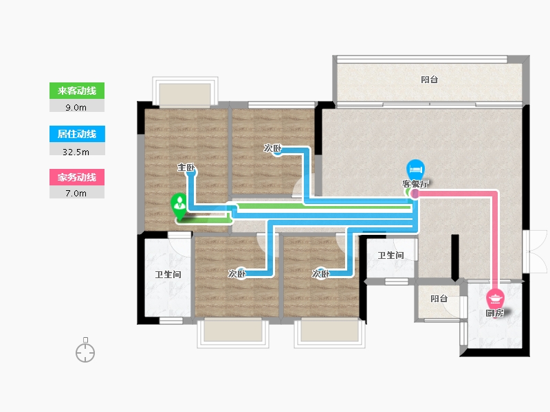 四川省-成都市-望庭学苑-100.03-户型库-动静线