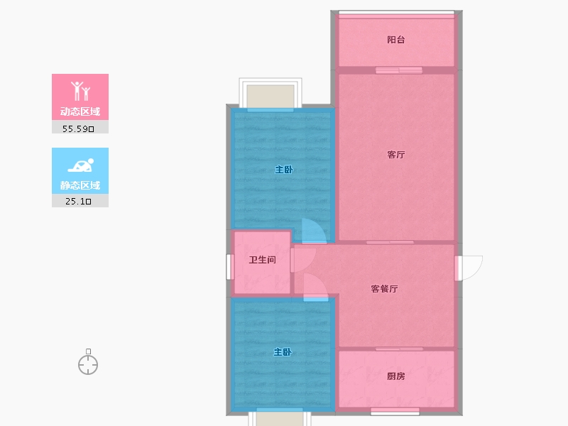 山西省-晋中市-文景园-80.00-户型库-动静分区