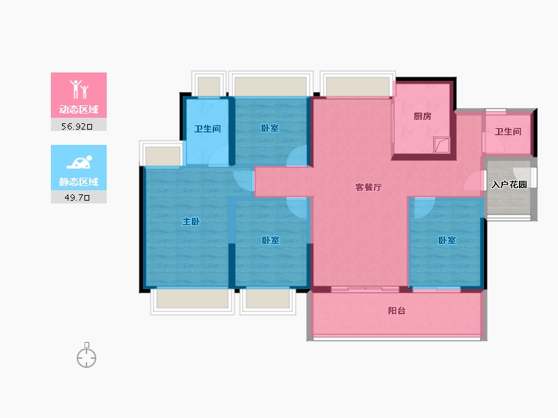 广东省-广州市-万科黄埔新城-98.53-户型库-动静分区