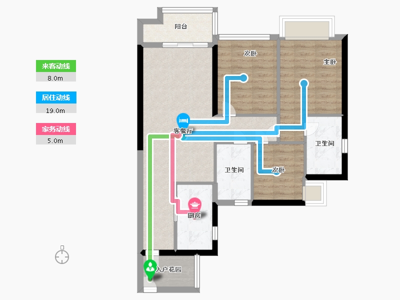 广东省-广州市-万科黄埔新城-74.39-户型库-动静线