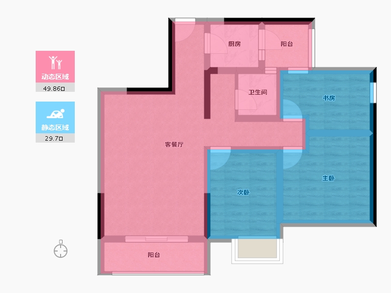 四川省-成都市-国栋南园贰号-69.29-户型库-动静分区