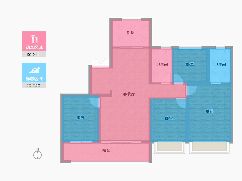 浙江省-温州市-东厦滨江上品-101.82-户型库-动静分区