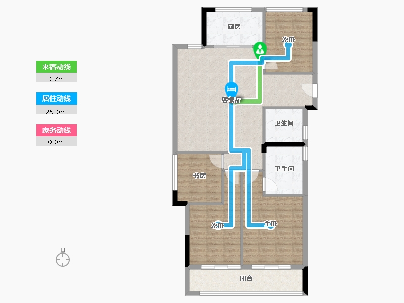 浙江省-杭州市-绿城·樾鸣春晓园-105.17-户型库-动静线