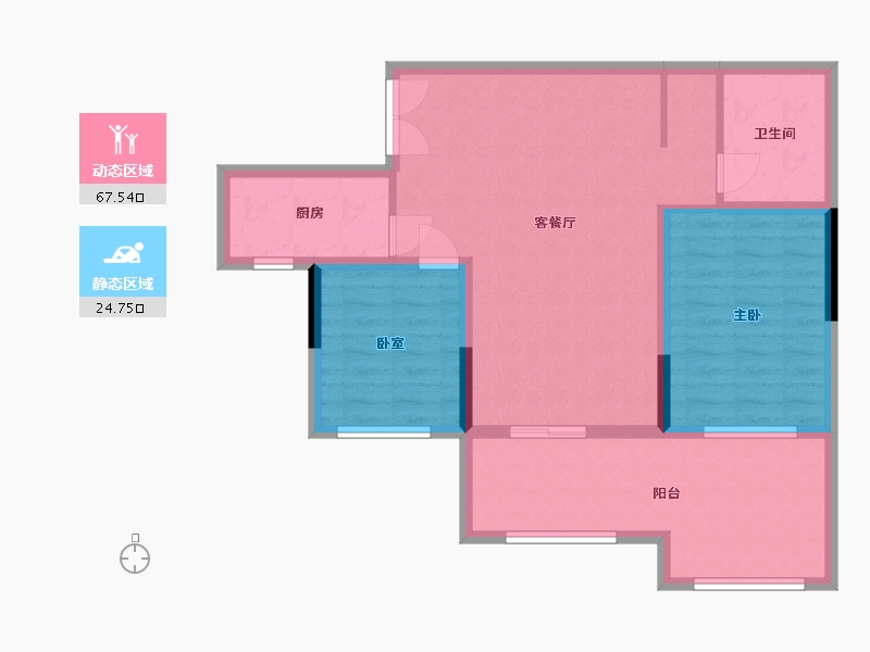 四川省-宜宾市-中业和府-69.60-户型库-动静分区