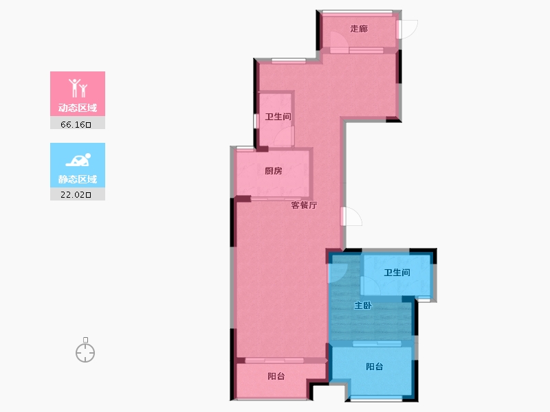 浙江省-杭州市-东海闲湖城·栖霞湾-78.65-户型库-动静分区