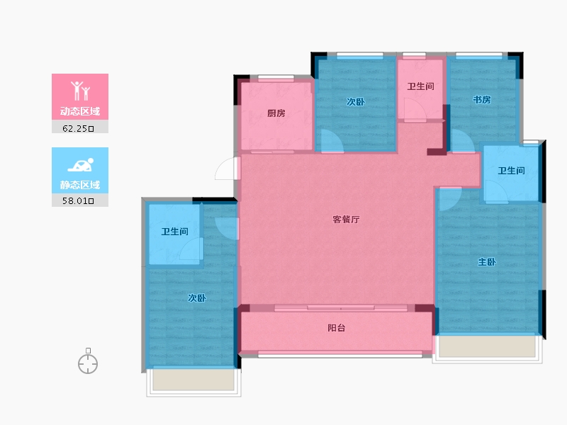 浙江省-杭州市-叠潮雅庭-109.48-户型库-动静分区