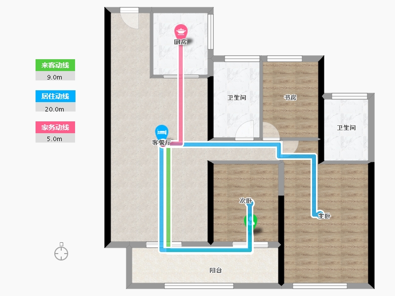 甘肃省-兰州市-绿城·兰州诚园-101.36-户型库-动静线