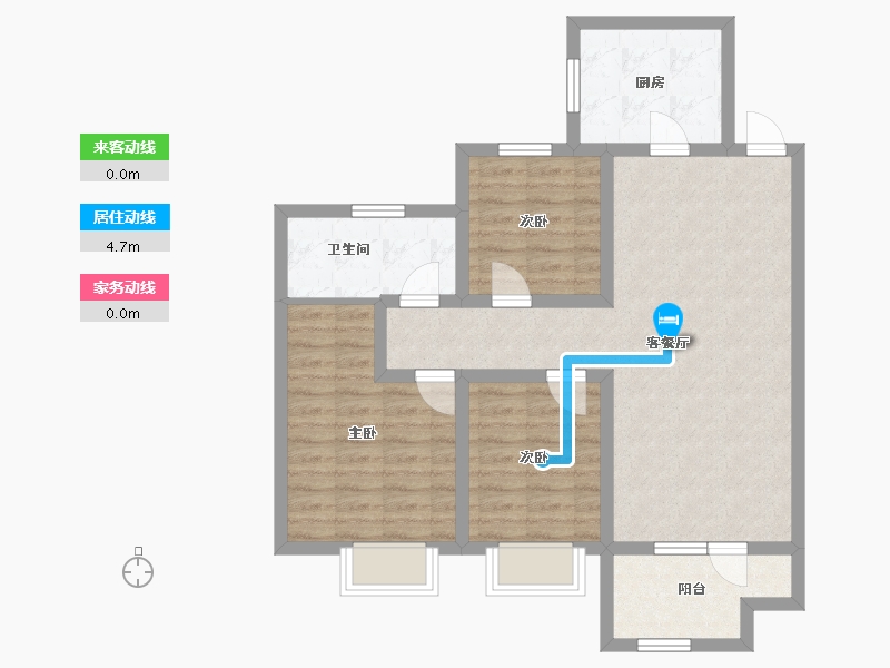 山东省-青岛市-海信九麓府-81.34-户型库-动静线