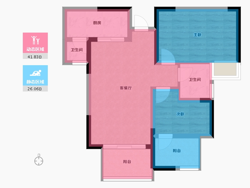 四川省-成都市-华侨城融创春风十里-59.91-户型库-动静分区