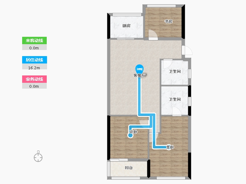 浙江省-宁波市-奥克斯·山悦云庭-86.91-户型库-动静线