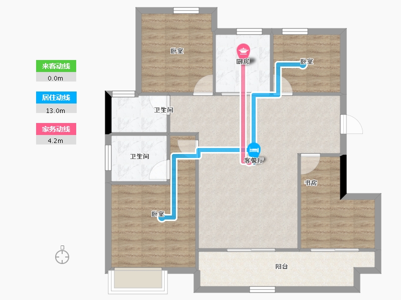 浙江省-嘉兴市-锦望名邸-93.78-户型库-动静线