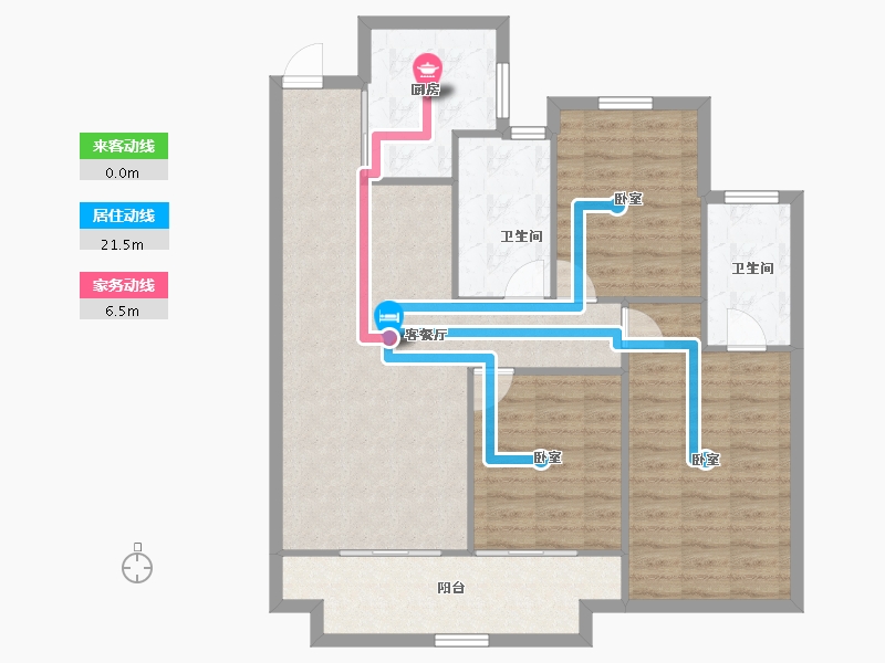 山东省-青岛市-海信九麓府-97.68-户型库-动静线