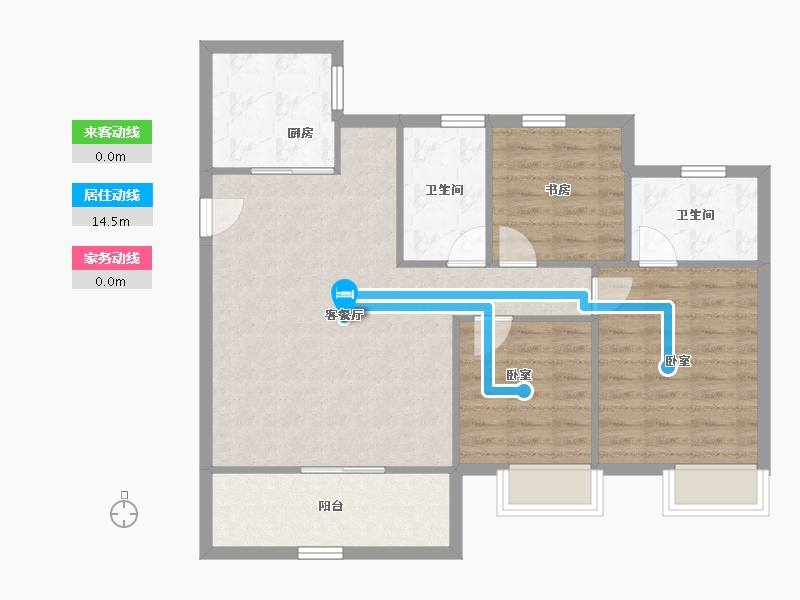 江苏省-南京市-颐居华发颐和四季府-86.68-户型库-动静线