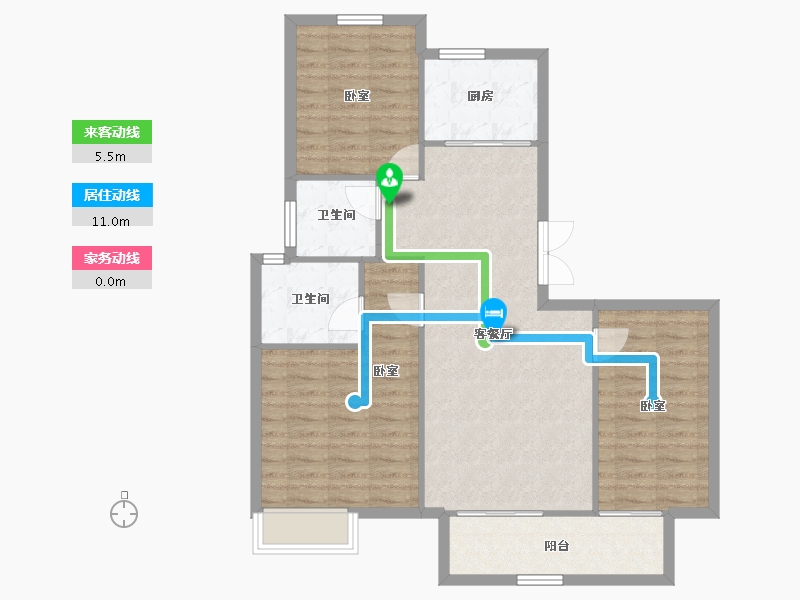 河北省-廊坊市-中交·上和苑-90.85-户型库-动静线