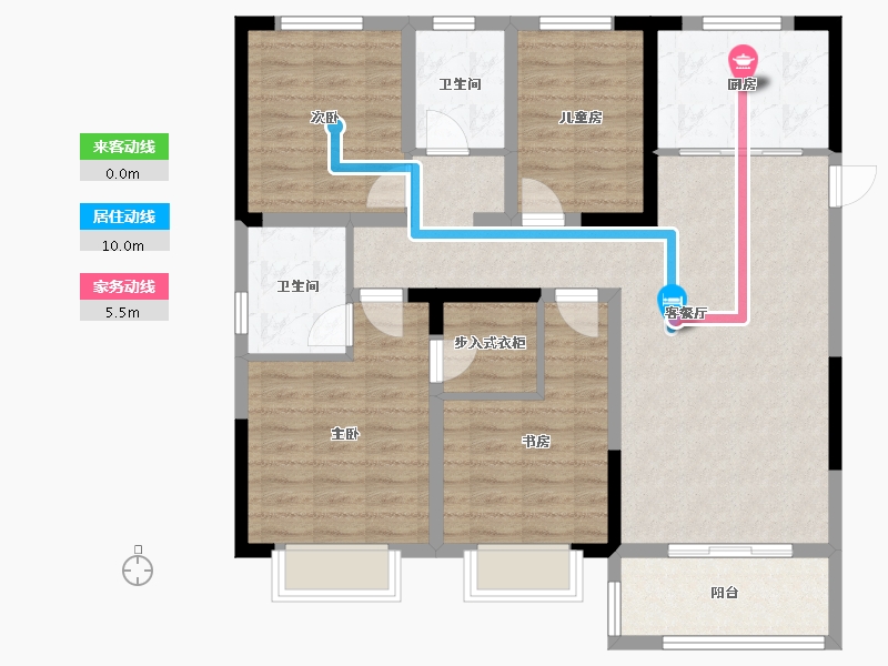 安徽省-合肥市-金店雅苑-102.00-户型库-动静线