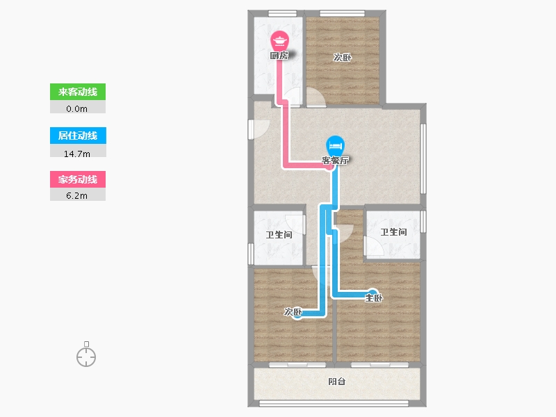 浙江省-杭州市-杭房·启润学府-91.77-户型库-动静线